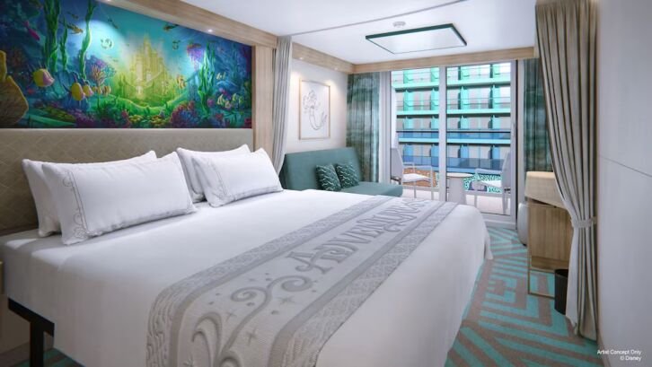 Deluxe Reef View with Verandah Stateroom on Disney Adventure
