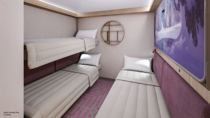 Inside Stateroom on Disney Adventure