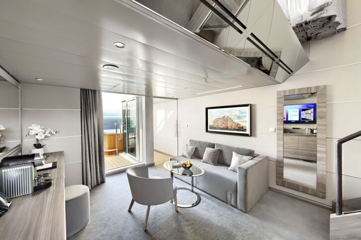 MSC Yacht Club Duplex Suite with Whirlpool Bath on MSC World Asia