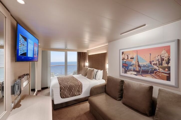 Deluxe Balcony Aurea cabin on MSC World Asia