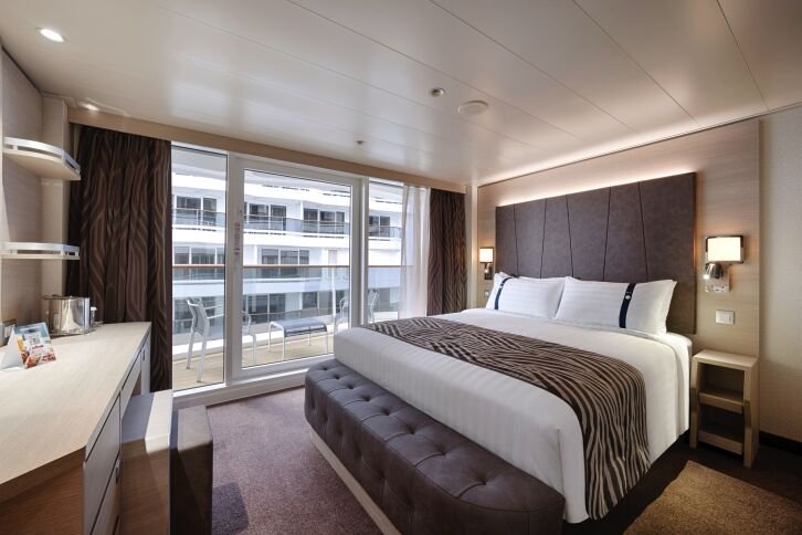 Deluxe Balcony with Promenade & Ocean View cabin on MSC World Asia