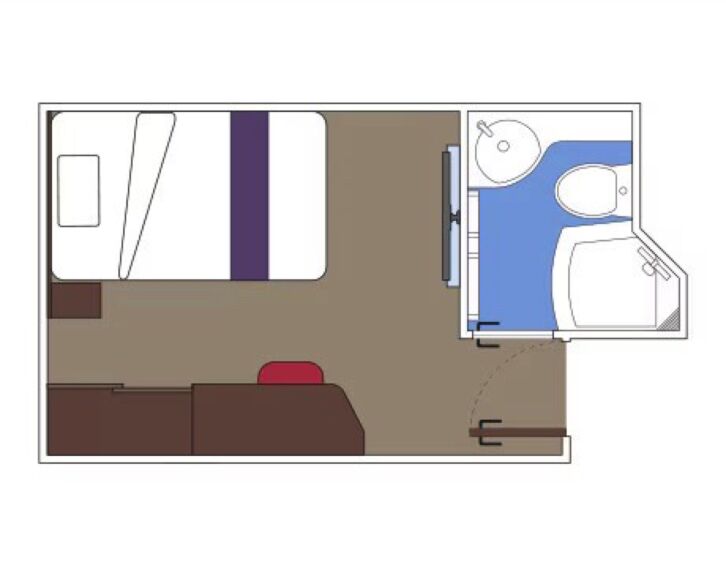 Studio Interior floor plan on MSC World Asia