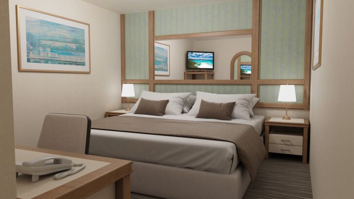 Interior cabin on Carnival Encounter