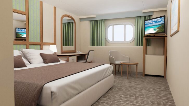 Ocean View (Obstructed View) cabin on Carnival Adventure