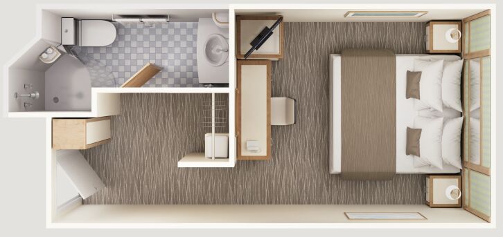 Interior floor plan on Carnival Adventure