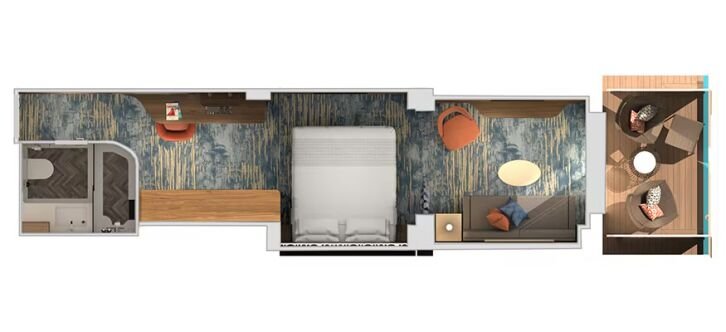 Suites floor plan on Carnival Festivale