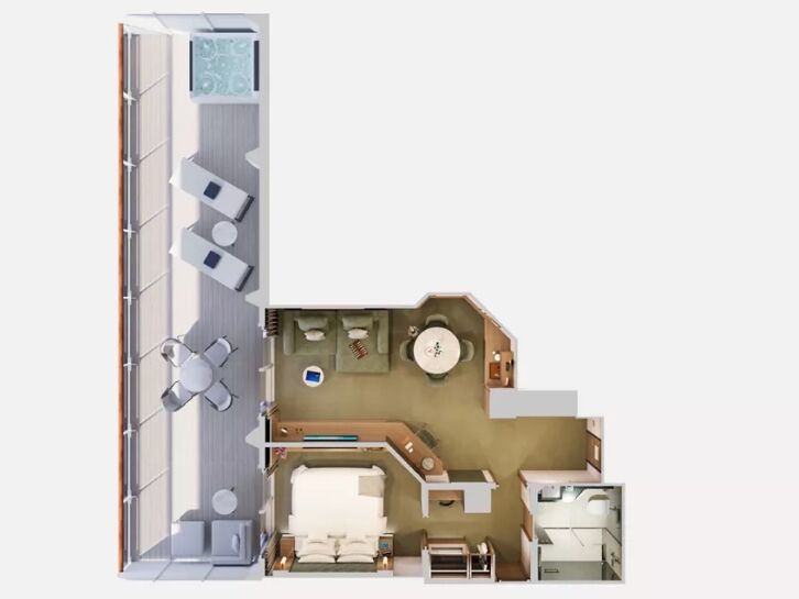 Grand Penthouses with Whirlpool floor plan on EXPLORA V