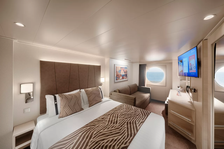 Deluxe Ocean View cabin on MSC World Atlantic