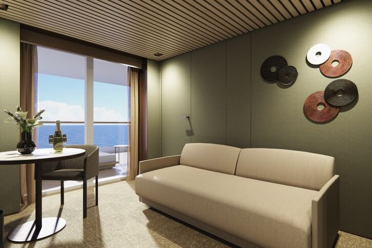 The Haven Aft-Facing Penthouse with Master Bedroom & Large Balcony on Norwegian Aura
