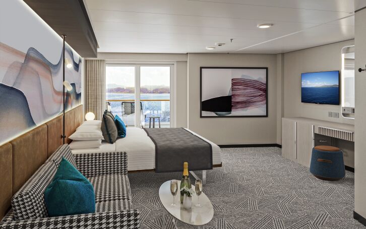 Forward-Facing Suite with Large Balcony on Norwegian Aura