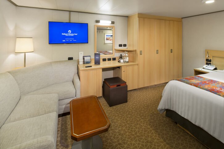 Inside cabin on Nieuw Amsterdam