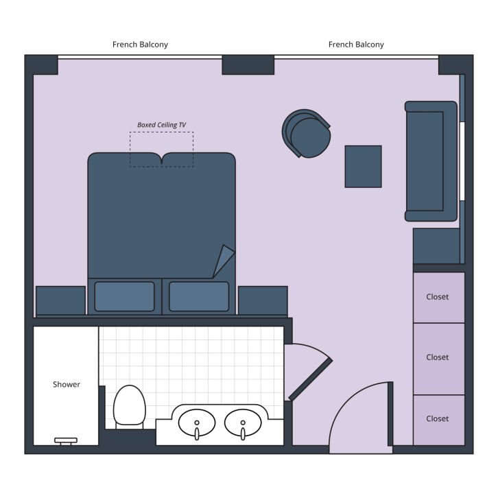 Suite floor plan on S.S. Audrey