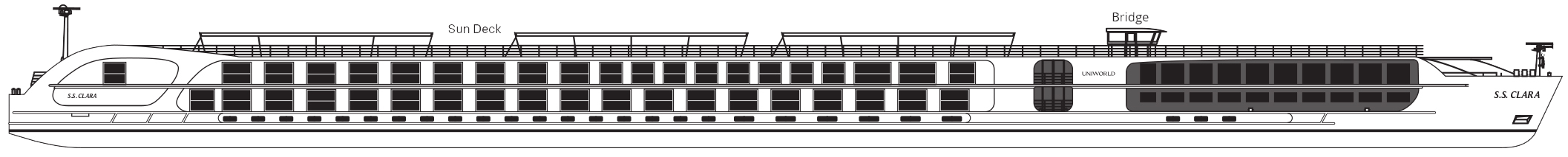 Sun Deck plan on S.S. Helen