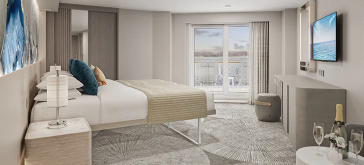 Aft-Facing Suite with Large Balcony on Norwegian Viva